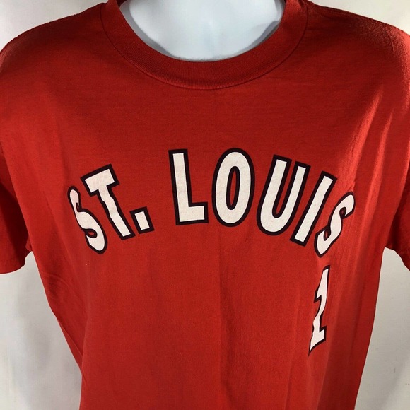 VTG OZZIE SMITH ST LOUIS CARDINALS LARGE SHIRT #1 DOUBLE SIDED 90s EARLY 2000s - Picture 5 of 11